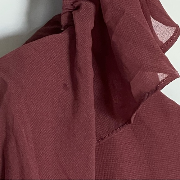 Revelry Scarlet Chiffon Ruffle Maxi Dress 29584 - Picture 12 of 16